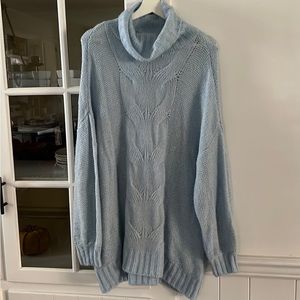 AERIE baby blue oversized sweater